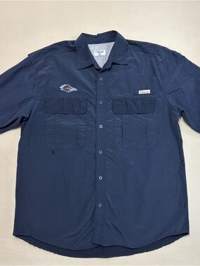 Chiliwear UTSA Navy Men’s Short Sleeve Outdoor Button-Down Shirt Size XL